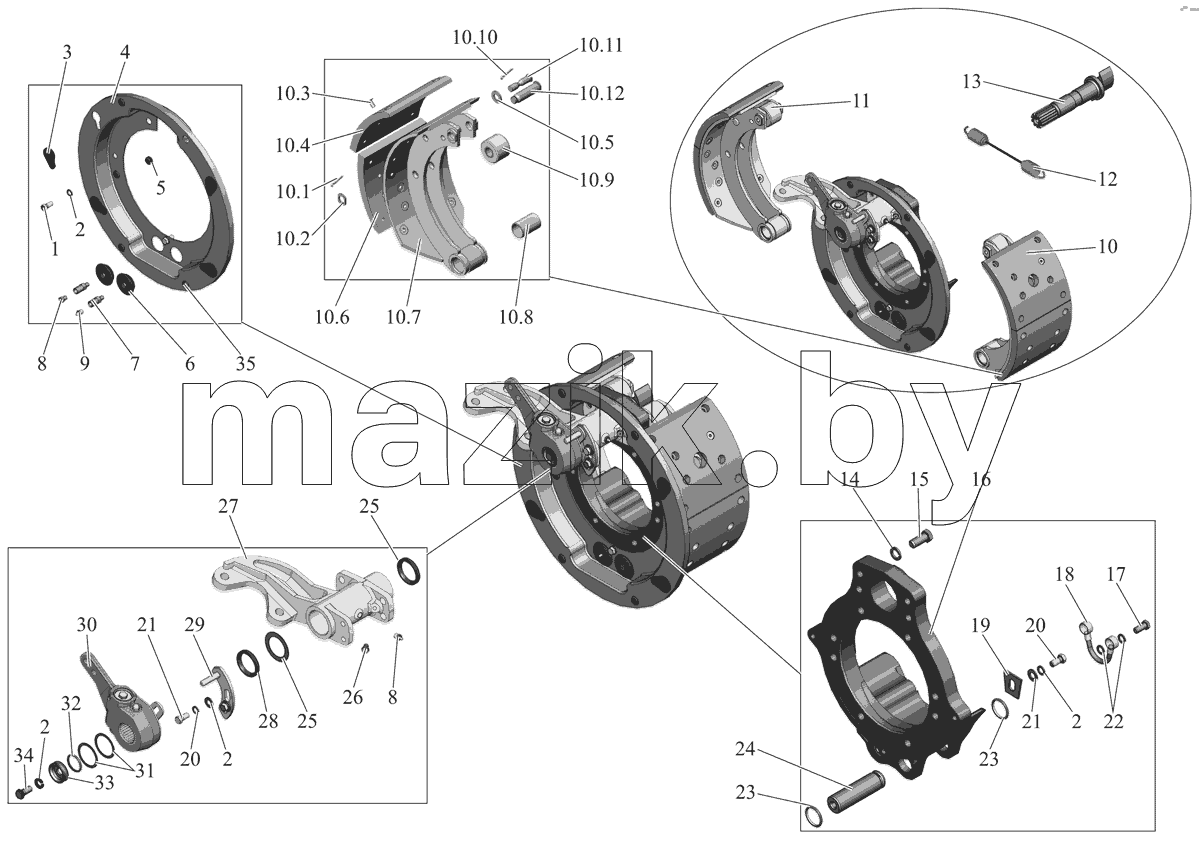 Тормозной механизм 103-3501004