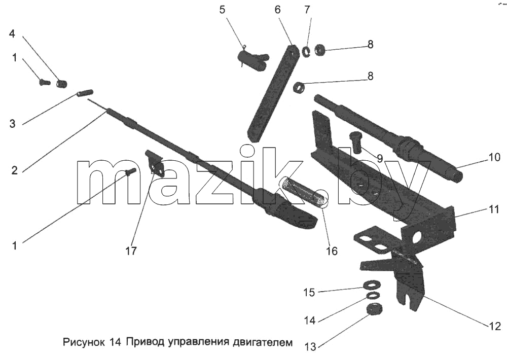 Привод управления двигателем 101-1108002-41