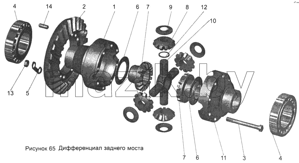 Дифференциал заднего моста 102-2403010