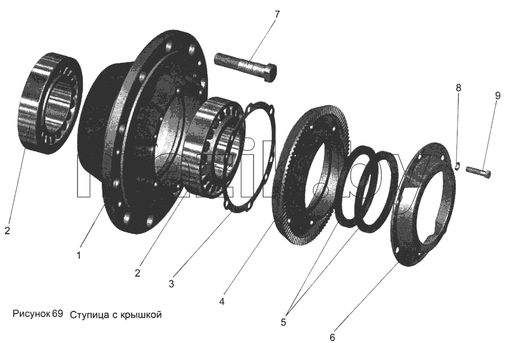 Ступица с крышкой 543266-3104006