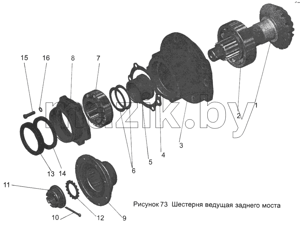 Шестерня ведущая заднего моста 103-2402021