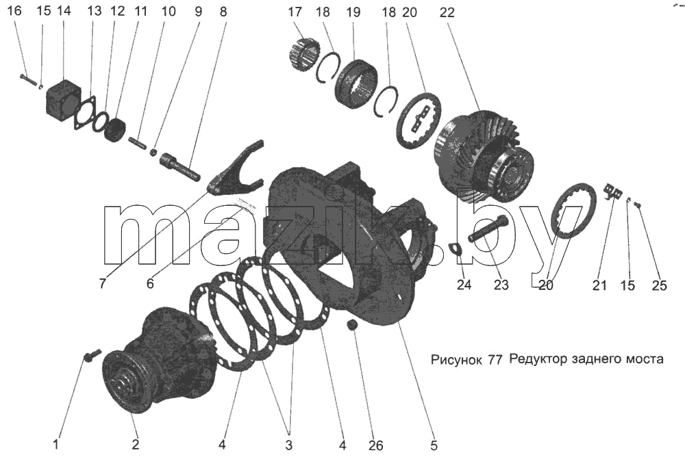 Редуктор заднего моста 104-2402010
