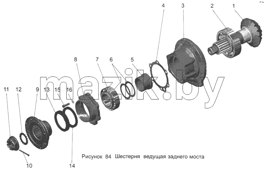 Шестерня ведущая заднего моста 105-2402021