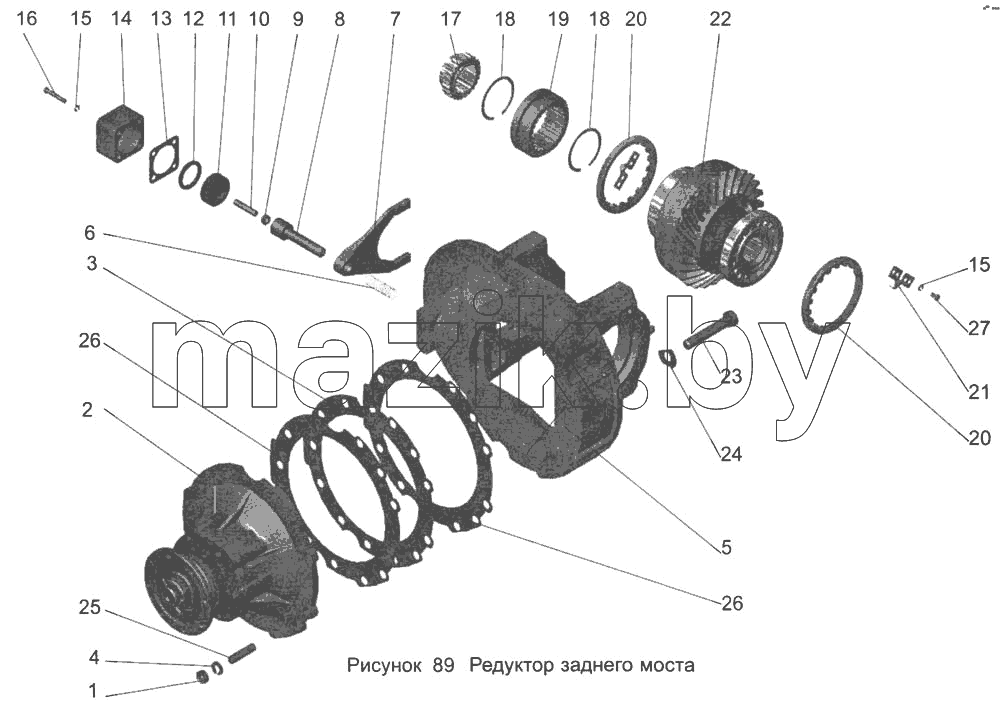 Редуктор заднего моста 152-2402010