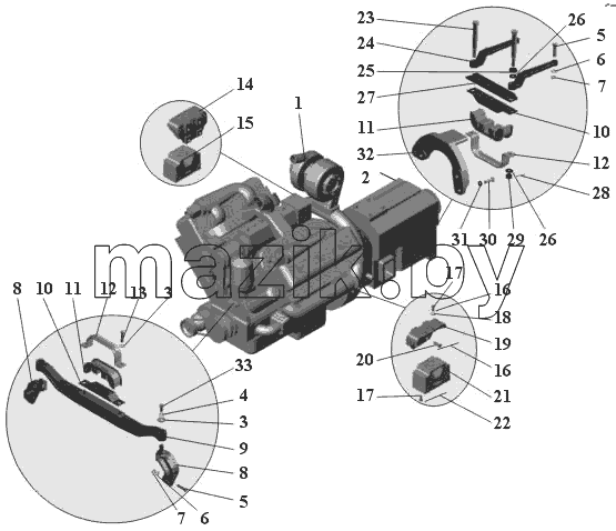 Установка силового агрегата 104-1000003-31