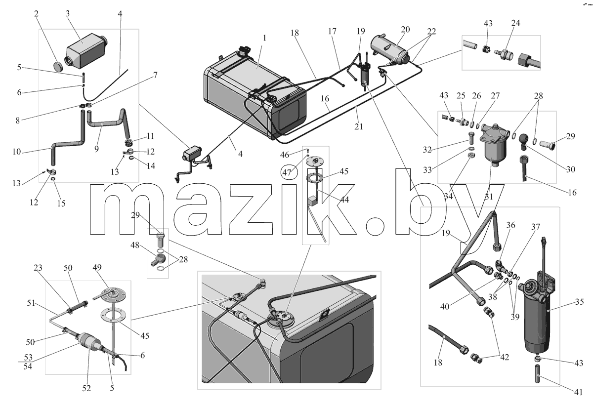Установка топливопроводов 152060 (ПЖД Hydronic L30)