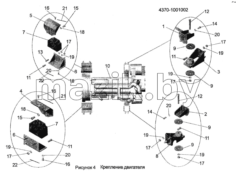 Крепление двигателя 4370-1001002