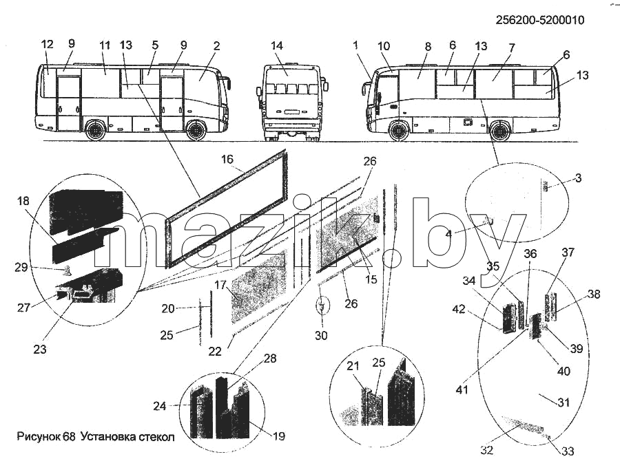 Установка стекол 256200-5200010