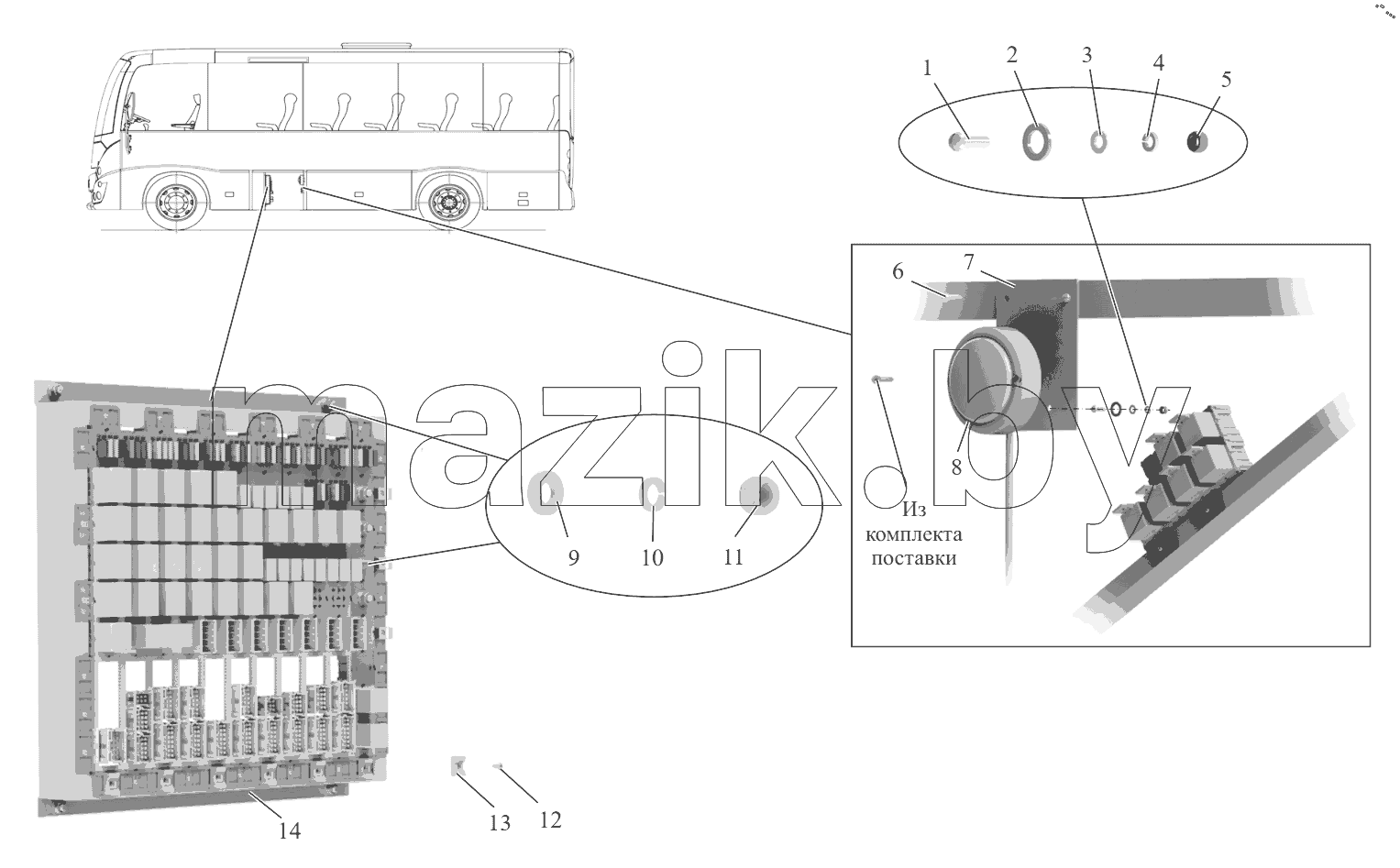  Установка блока коммутации;Mounting switching unit