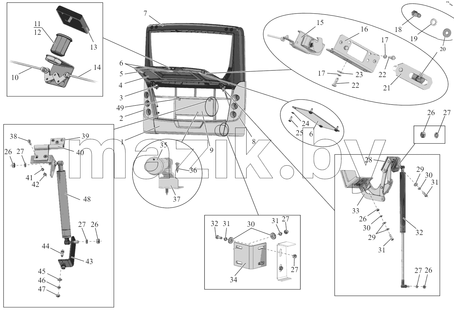  Установка облицовки задка;Mounting facing rear
