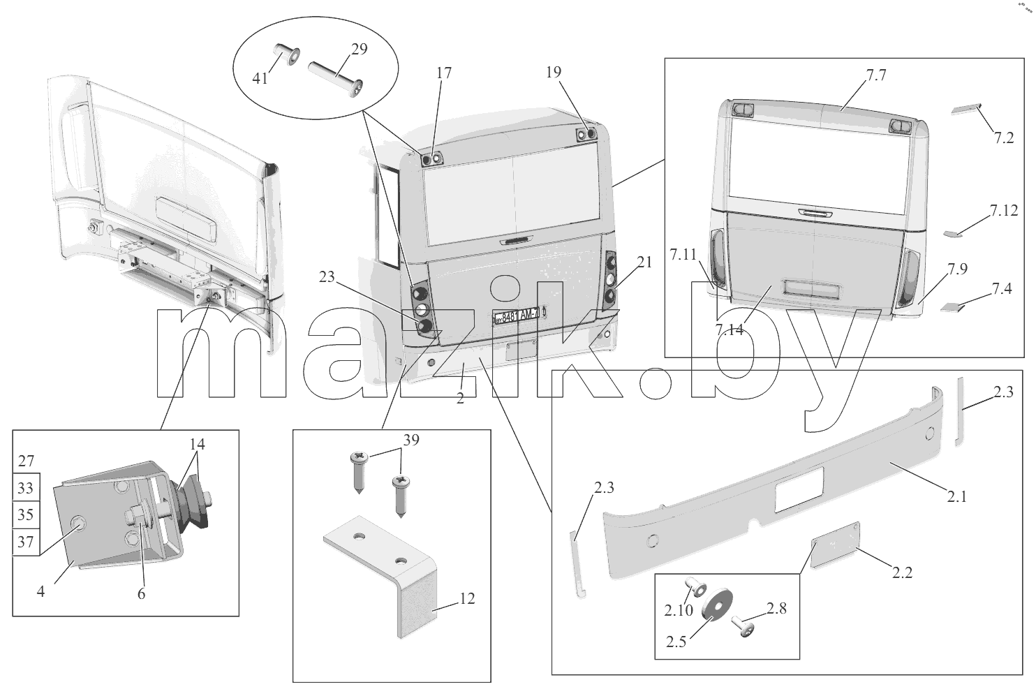  Установка облицовки задка 257S30-5600020-10