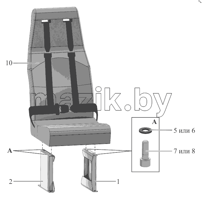  Сиденья одноместные 257S30-6830006-10