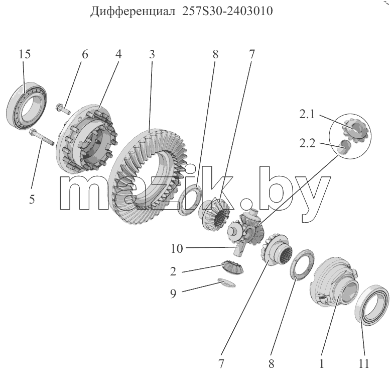  Дифференциал 257S30-2403010, для 257X30-2402010