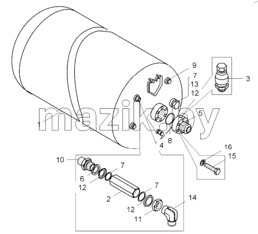  Баллон воздушный (7549-1031010);Air cylinder