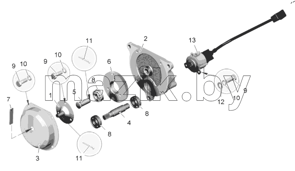  Привод спидометра (7521-3841010);Speedometer drive