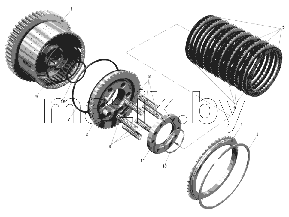  Фрикцион повышающего диапазона 7555-1711700-01