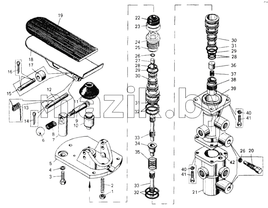  Кран управления тормозами;Control brake valve