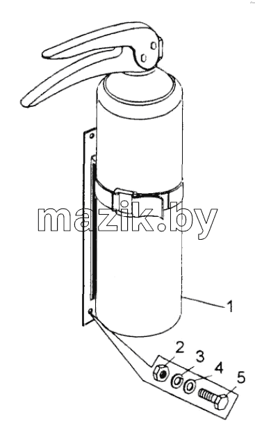  Установка огнетушителя;Mounting of fire extinguisher