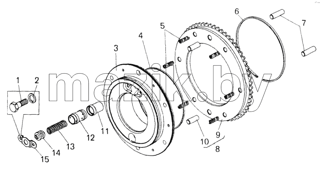  Поршень фрикциона;Piston of friction clutch