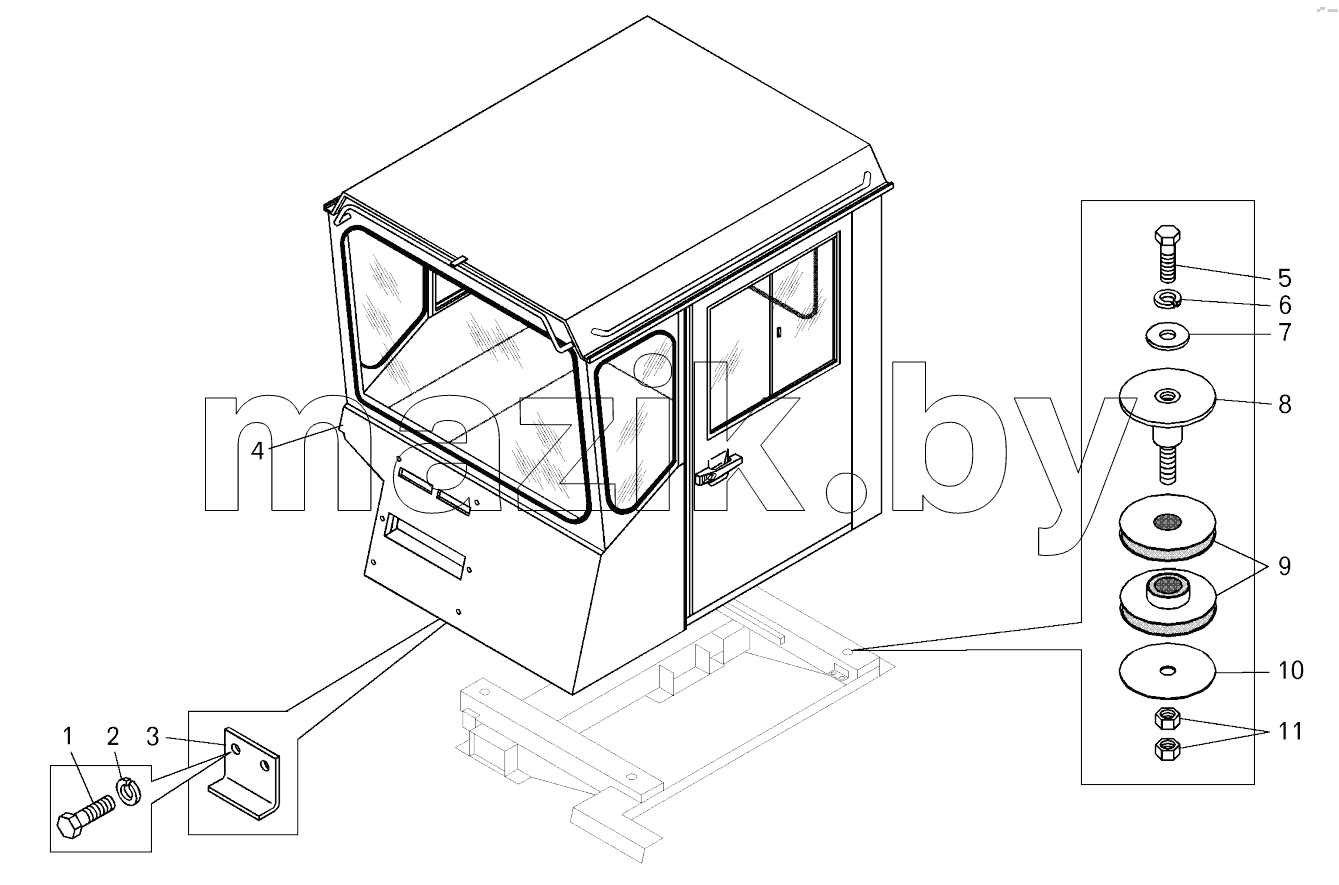  Установка кабины;Cabin mounting