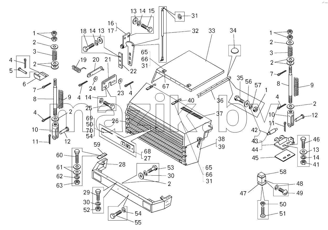  Установка капотов;Mounting of hoods