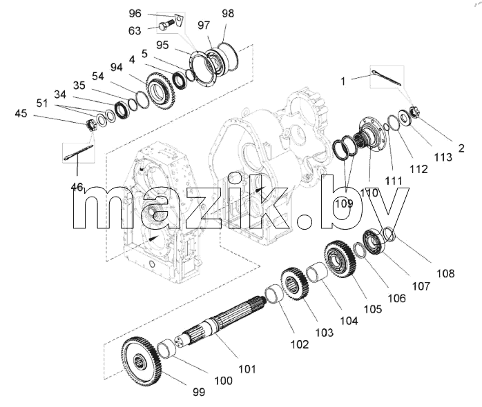  Коробка передач (7555F-1701002);Gearbox