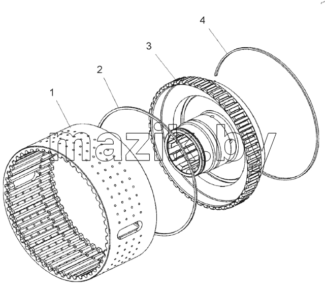  Барабан фрикциона (75551-1711510);Drum clutch