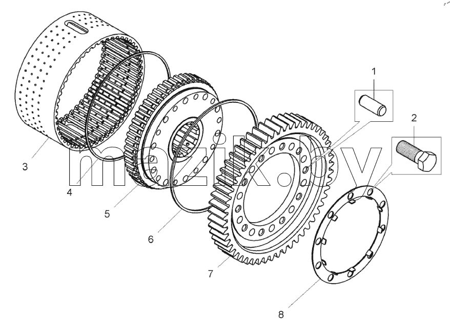  Барабан фрикциона (75551-1711610-07);Drum clutch