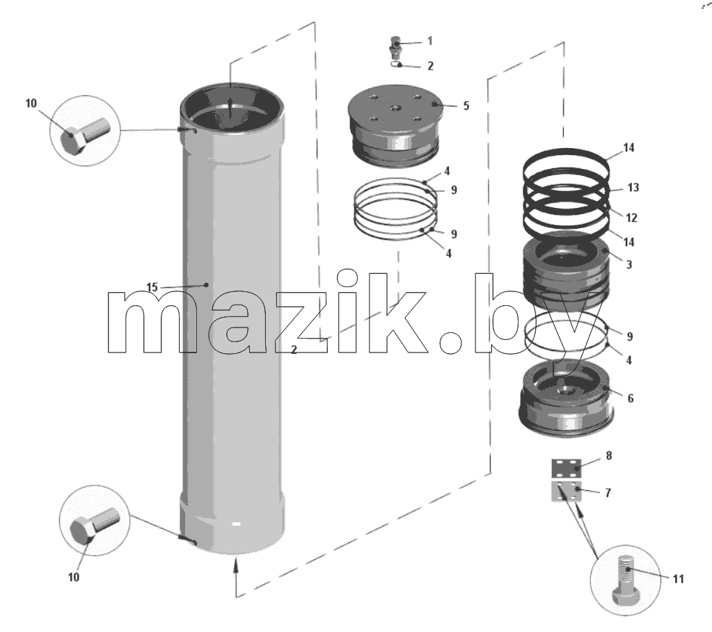  Пневмогидроаккумулятор 75131-3415010