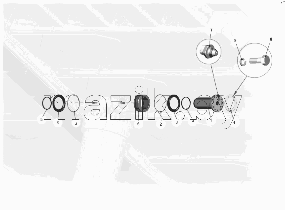  Крепление цилиндра опрокидывающего механизма к платформе