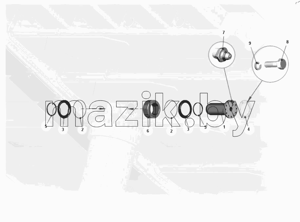  Крепление цилиндра опрокидывающего механизма к платформе