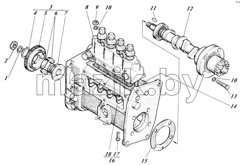 Насос топливный 445-16с2
