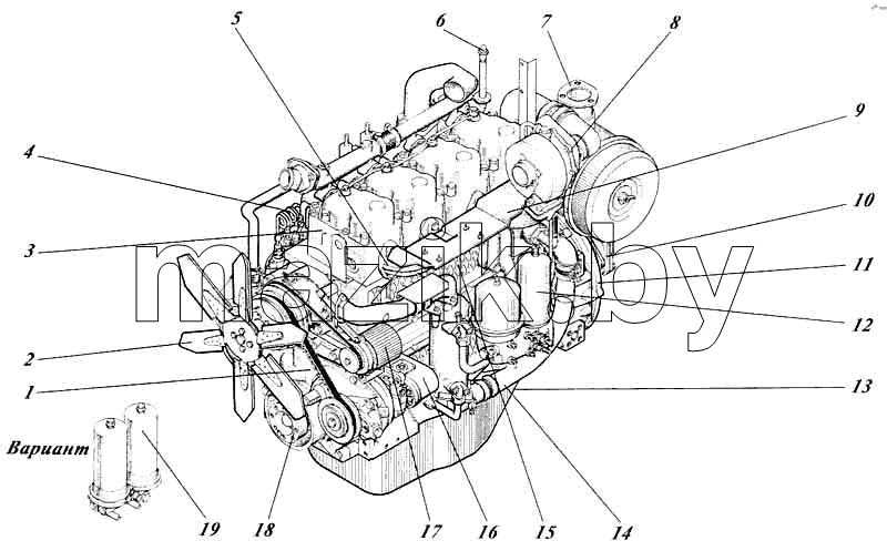 Дизель 442-54РИ-00с1
