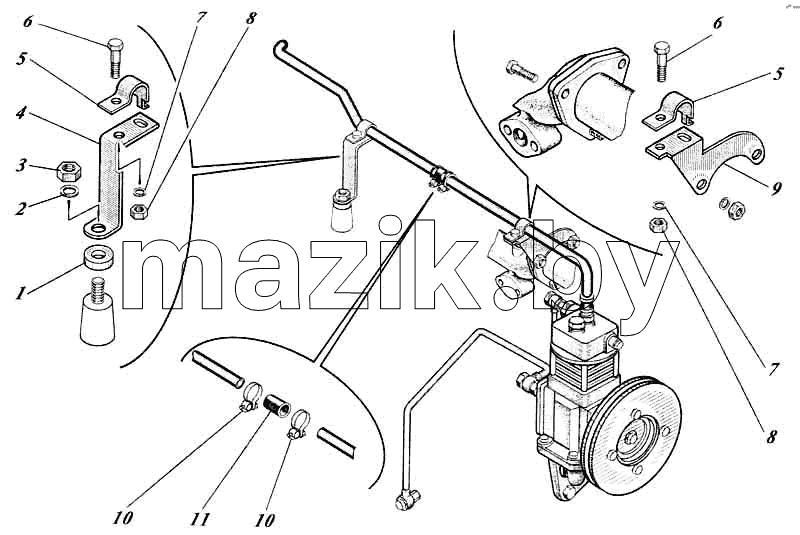 Установка компрессора 442-25c1-62