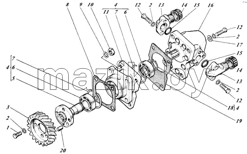 Насосы шестеренные с приводами 440-26с1