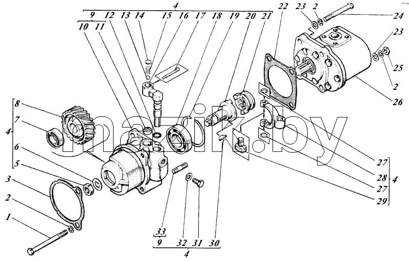 Насосы шестеренные с приводами 440-26с1