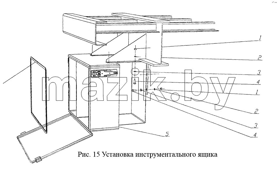 Установка инструментального ящика