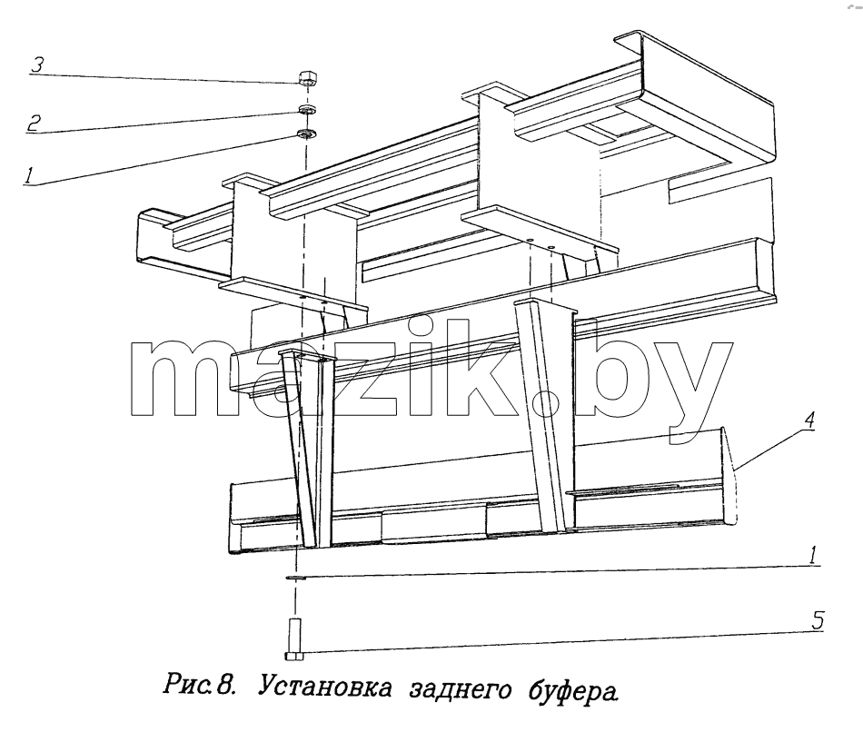 Установка заднего буфера