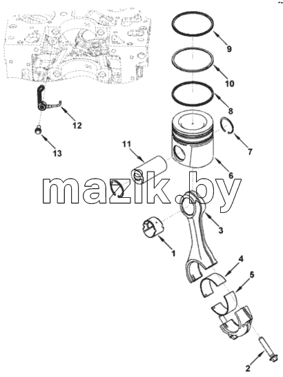 Шатун и поршень