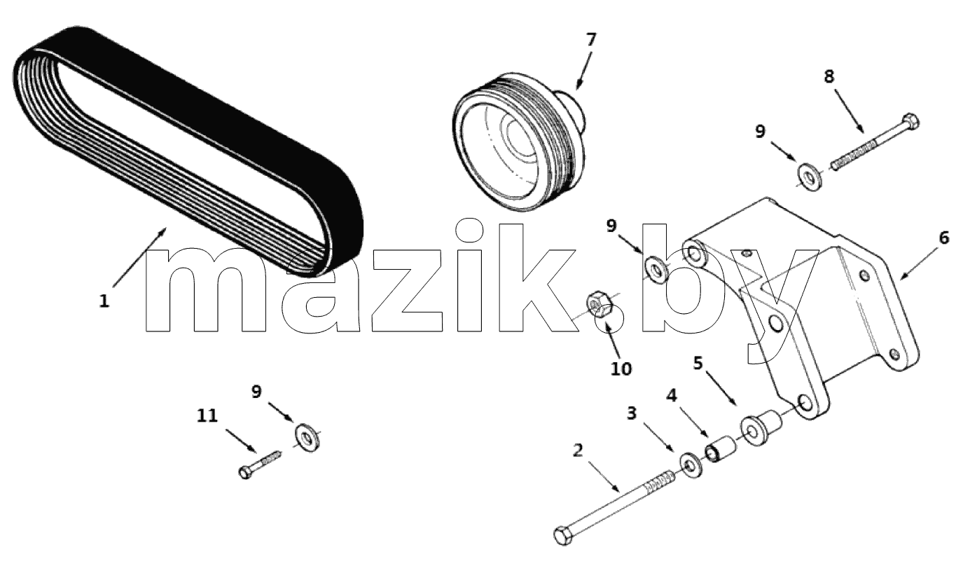 MOUNTING, ALTERNATOR ЕЕ6017