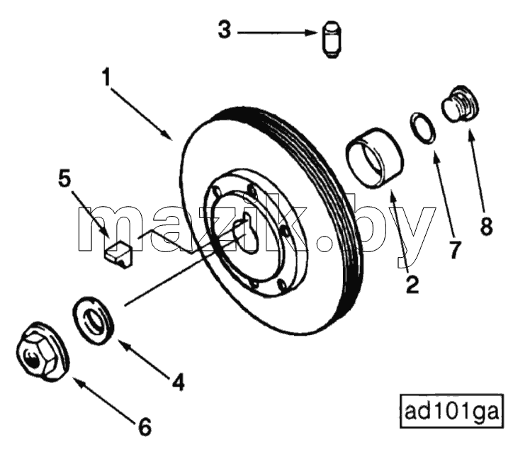  PULLY, ACCESSORY DRIVE AD 1325