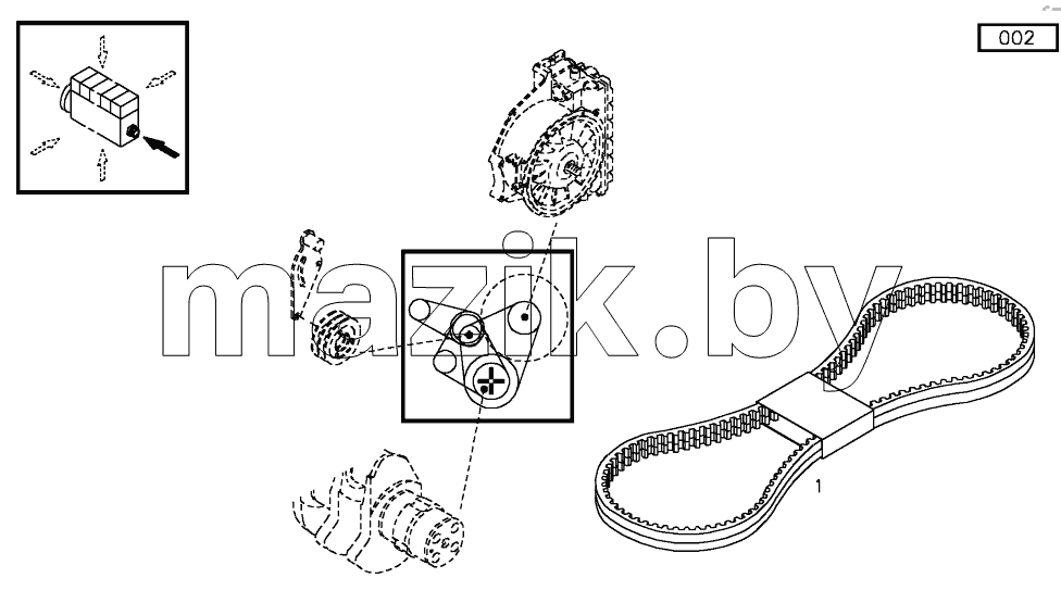  SET NARROW V-BELTS