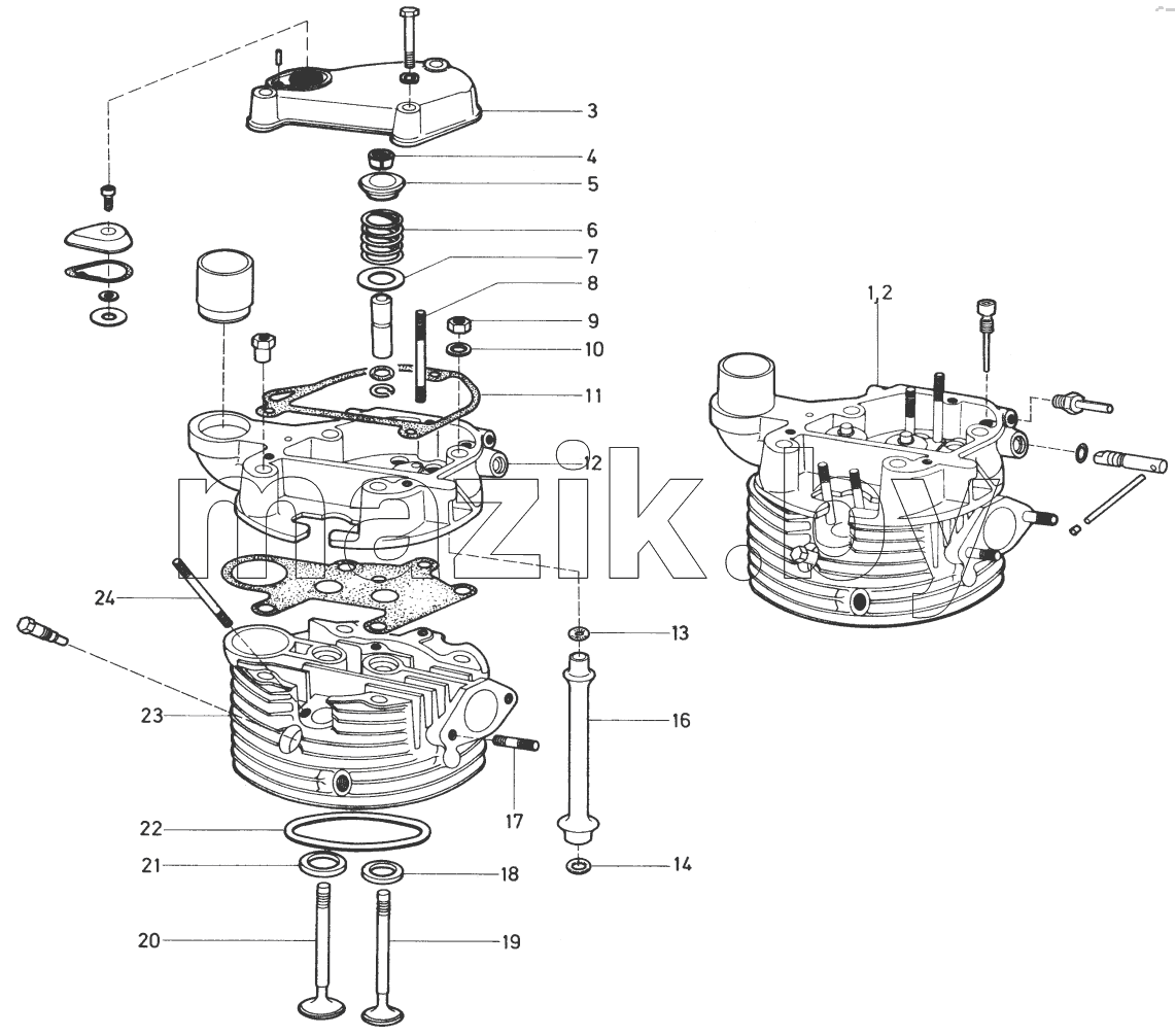  Cylinder head with cylinder head cover