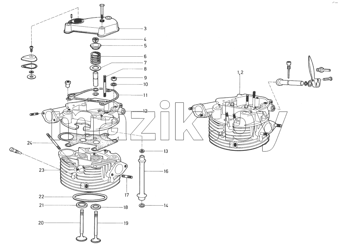  Cylinder head with cylinder head cover
