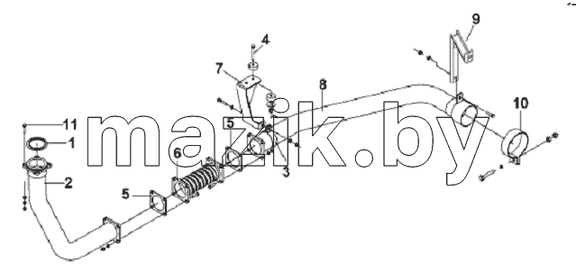 Muffler Intake Pipe Subassembly