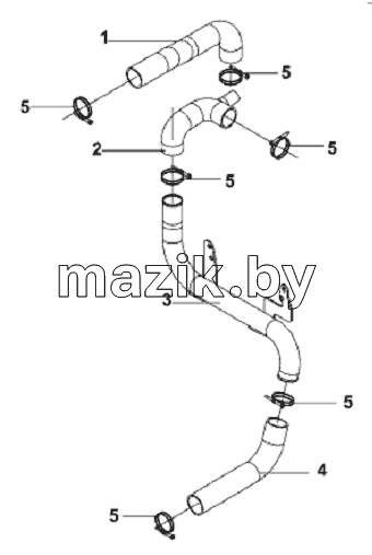 Radiator Water Inlet / Outlet Pipe Subassembly