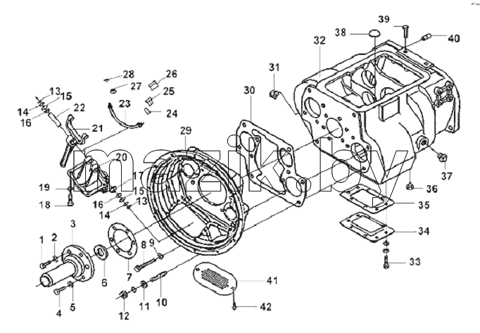 Clutch & Transmission Case Assembly