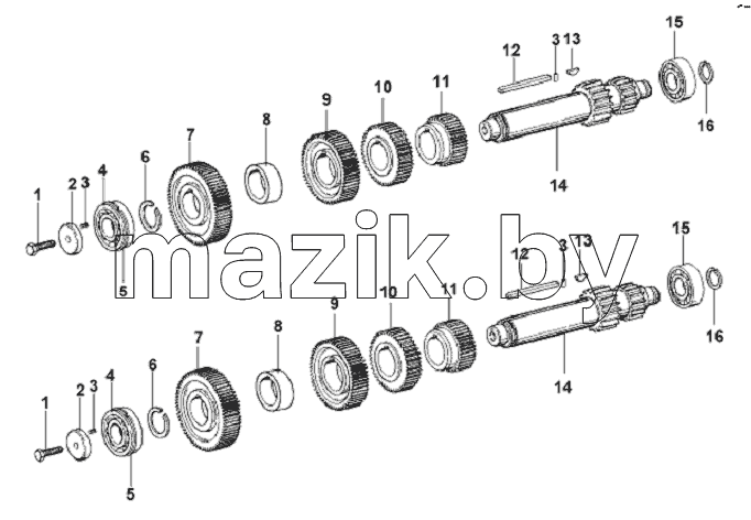 Left/Right Counter Shaft Assembly