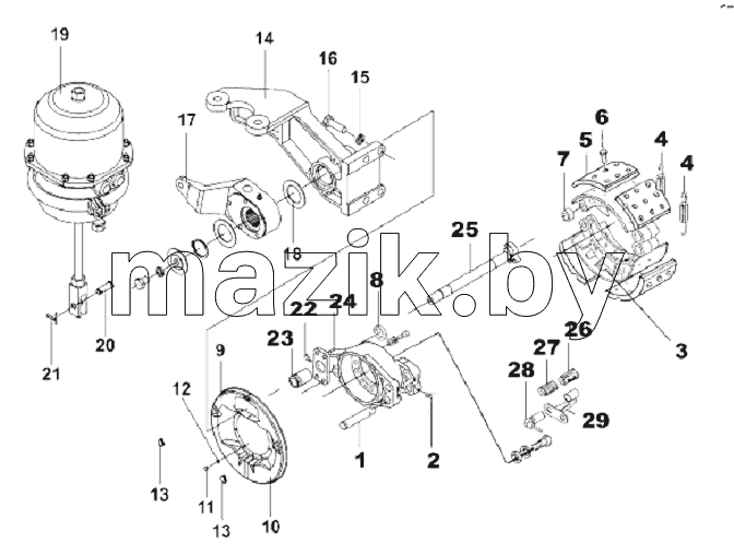 Rear Left Brake Subassembly