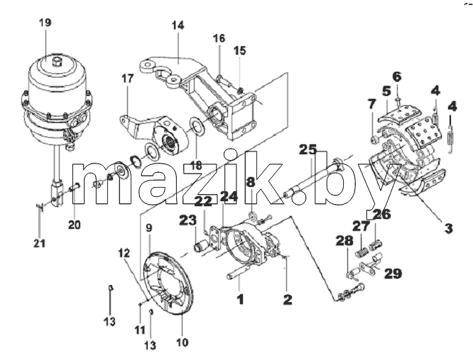 Rear Right Brake Subassembly